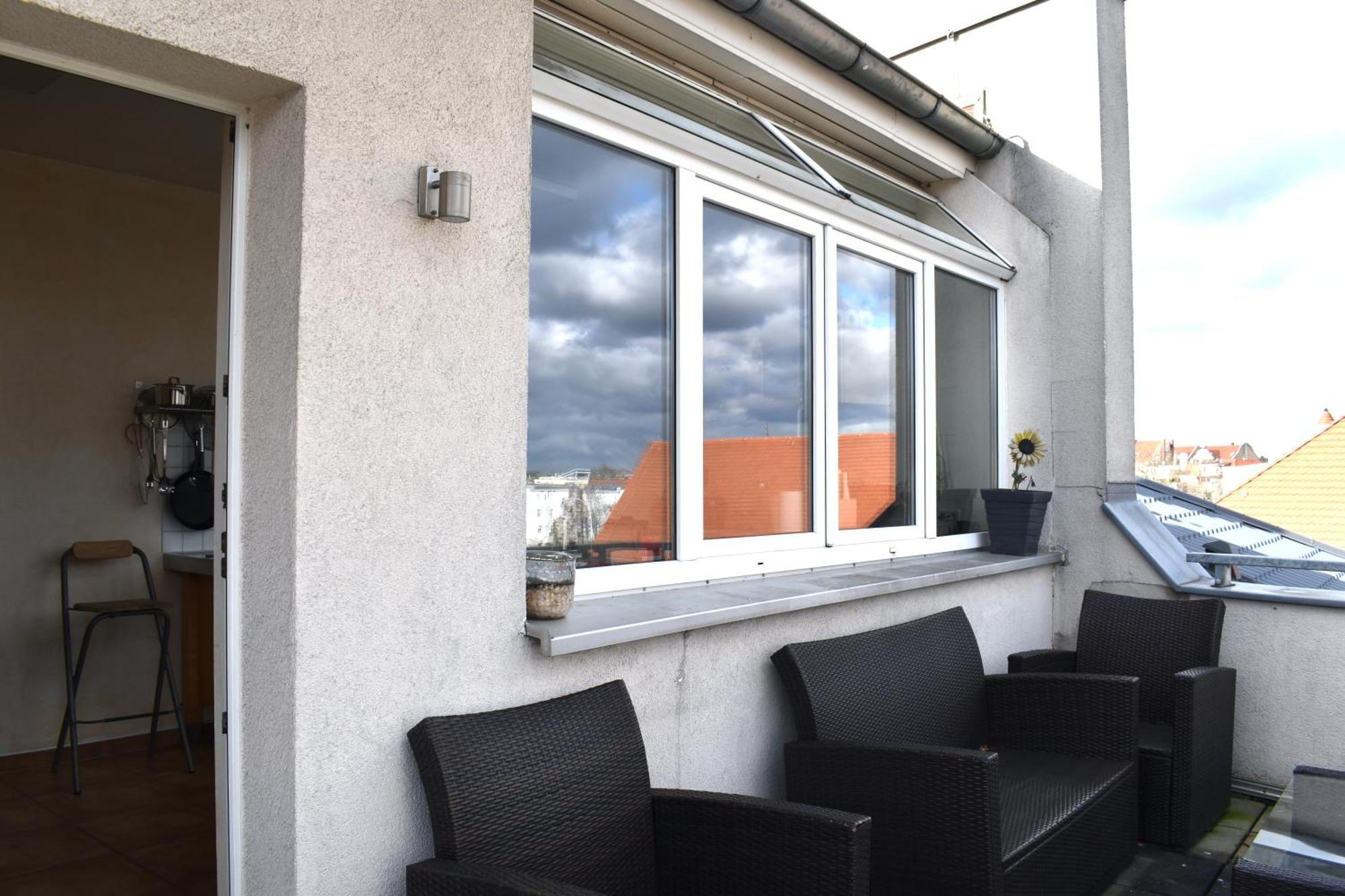 City-Dach-Apartment Mit Loggia - Balkon - Kamin Cottbus Exteriér fotografie